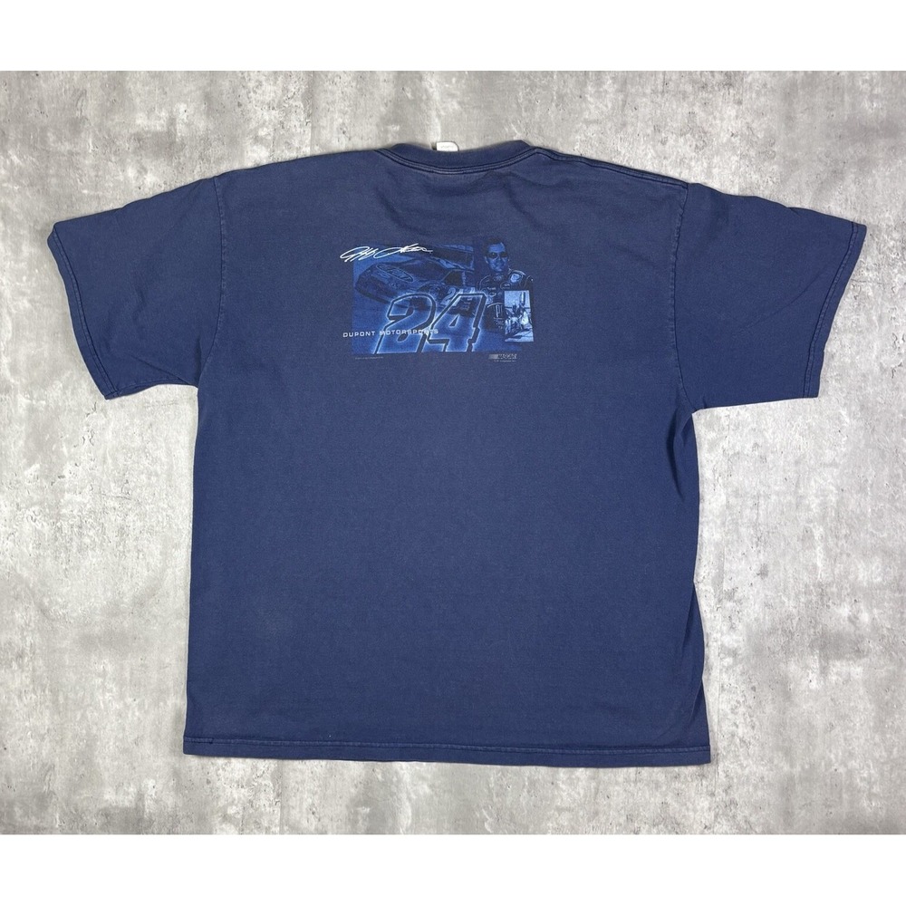 Vintage Y2K Jeff Gordon Nascar 24 Embroidered T Shirt Mens XL Blue Chase
